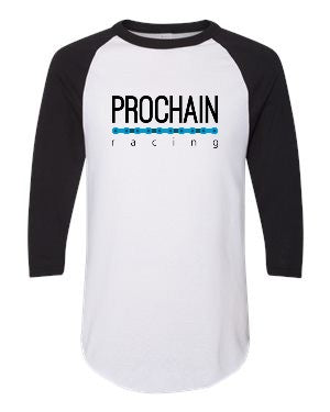 Prochain Racing 3/4 sleeve Raglan two-tone t-shirt - black