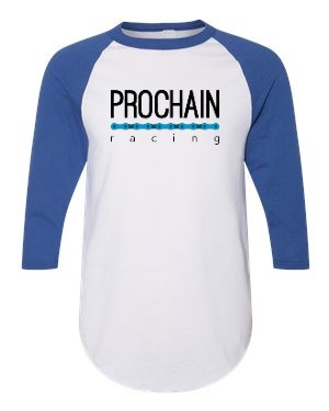 Prochain Racing 3/4 sleeve Raglan two-tone t-shirt - blue