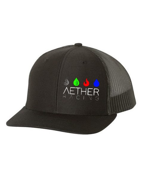 Aether Racing snapback hat - black