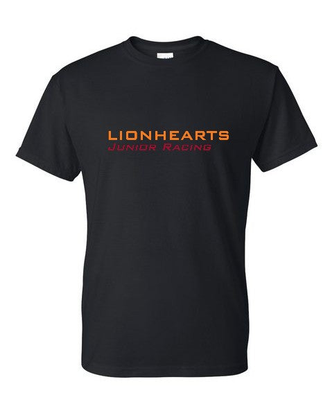 Youth Size - Lionhearts Junior Racing short sleeve t-shirt - black