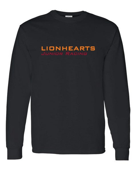 Youth Size - Lionhearts Junior Racing long sleeve t-shirt - black