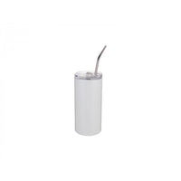 16oz Stainless Steel Tumbler With Straw & Lid